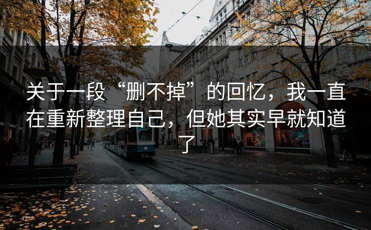 关于一段“删不掉”的回忆，我一直在重新整理自己，但她其实早就知道了